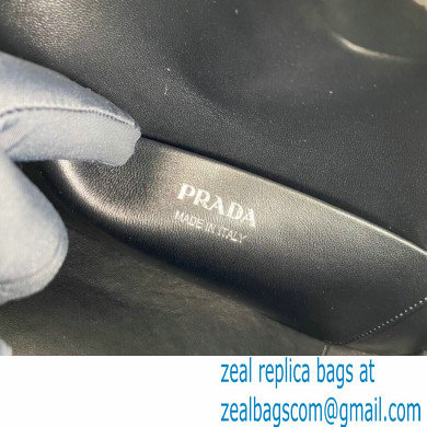 Prada Small brushed leather handbag 1BA366 Black 2022