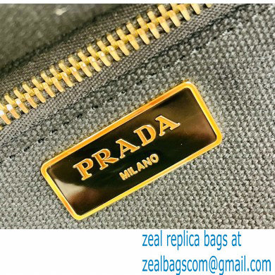 Prada Wicker and canvas tote bag 1BG835 Black 2022 - Click Image to Close