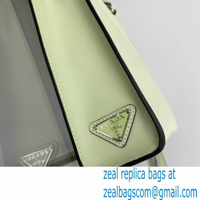 Prada embossed triangle logo Leather handbag 1BA333 Light Green 2022