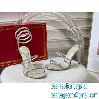 Rene Caovilla Cleo Thin-heeled 9.5cm Jewel Sandals 05 2022 - Click Image to Close