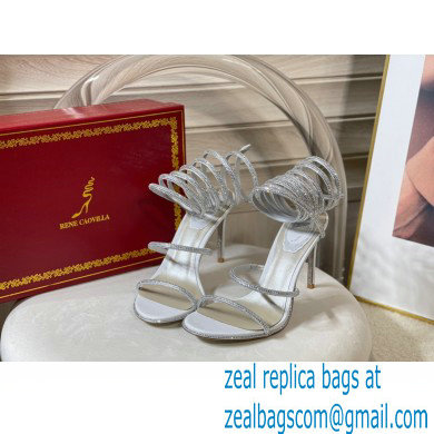 Rene Caovilla SUPERCLEO stiletto heel 9.5cm Jewel Sandals White 2022 - Click Image to Close