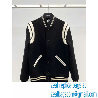 SAINT LAURENT TEDDY JACKET IN WOOL black 2022