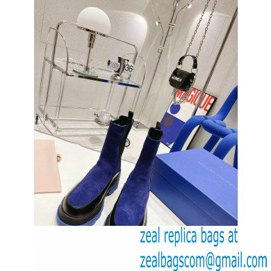Stuart Weitzman Norah Chelsea Booties Blue 2022