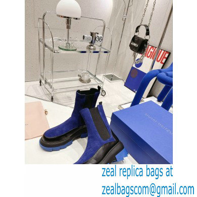 Stuart Weitzman Norah Chelsea Booties Blue 2022