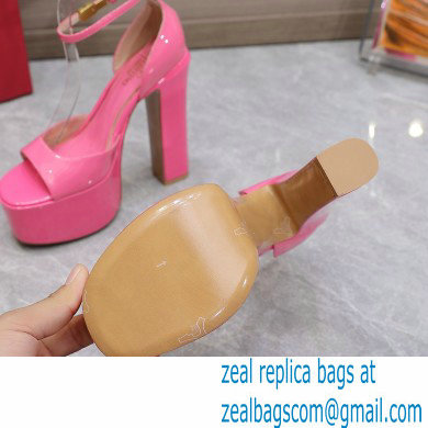 Valentino Heel 15.5cm platform 4cm Tan-Go Sandals in patent leather Pink 2022