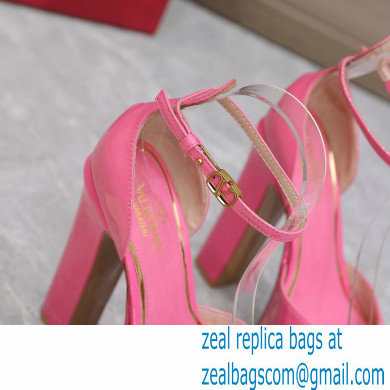 Valentino Heel 15.5cm platform 4cm Tan-Go Sandals in patent leather Pink 2022