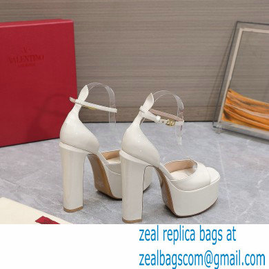 Valentino Heel 15.5cm platform 4cm Tan-Go Sandals in patent leather White 2022