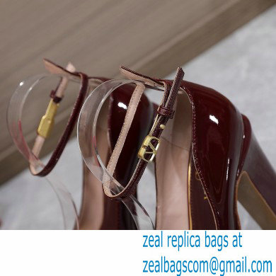 Valentino Heel 15.5cm platform 5.5cm Tan-Go Pointy Pumps in patent leather Burgundy 2022