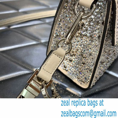 Valentino Mini VSling Bag with Sparkling Crystal Embroidery silver 2022