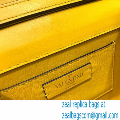 Valentino Mini VSling Bag with Sparkling Crystal Embroidery yellow 2022