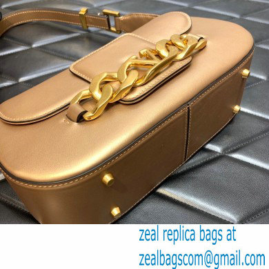 Valentino VLogo Chain Calfskin Shoulder Bag gold 2022 0080