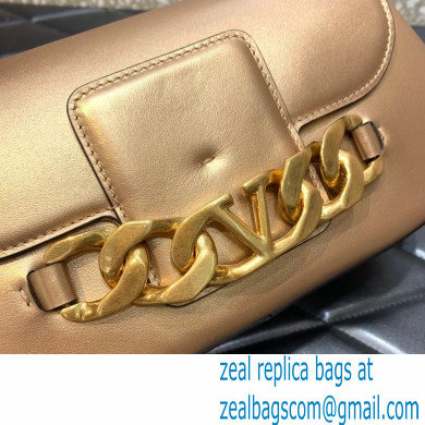 Valentino VLogo Chain Calfskin Shoulder Bag gold 2022 0080