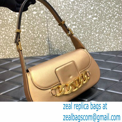 Valentino VLogo Chain Calfskin Shoulder Bag gold 2022 0080