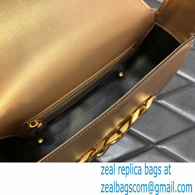 Valentino VLogo Chain Calfskin Shoulder Bag gold 2022 0080