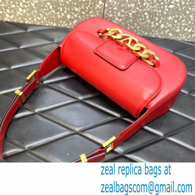 Valentino VLogo Chain Calfskin Shoulder Bag red 2022 0080