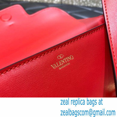 Valentino VLogo Chain Calfskin Shoulder Bag red 2022 0080