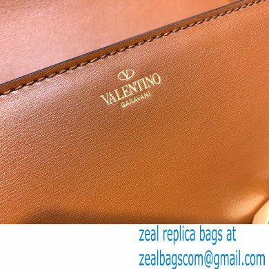 Valentino VLogo Chain Calfskin Shoulder Bag tan 2022 0080