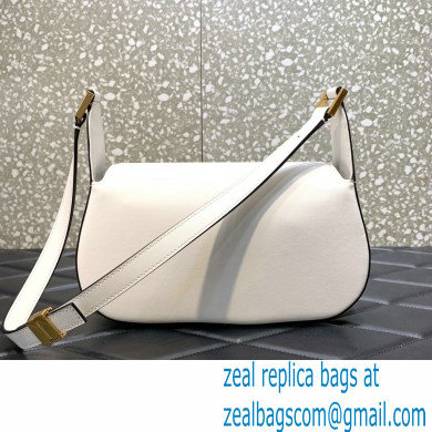 Valentino VLogo Chain Calfskin Shoulder Bag white 2022 0080