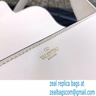 Valentino VLogo Chain Calfskin Shoulder Bag white 2022 0080
