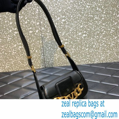 Valentino VLogo Chain Small Calfskin Shoulder Bag black 2022 0081