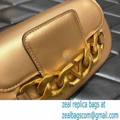 Valentino VLogo Chain Small Calfskin Shoulder Bag metallic gold 2022 0081