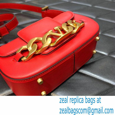 Valentino VLogo Chain Small Calfskin Shoulder Bag red 2022 0081