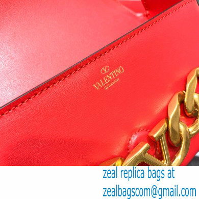 Valentino VLogo Chain Small Calfskin Shoulder Bag red 2022 0081