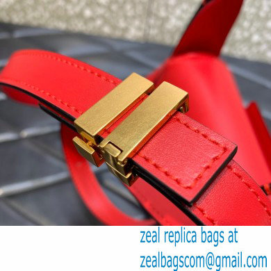 Valentino VLogo Chain Small Calfskin Shoulder Bag red 2022 0081