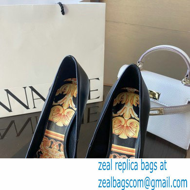 Versace Heel 15.5cm platform 1.5cm Barocco Palazzo La Medusa Pumps Black/Gold 2022 - Click Image to Close