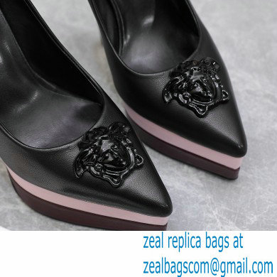 Versace Heel 15.5cm platform 1.5cm Barocco Palazzo La Medusa Pumps Black/Pink 2022