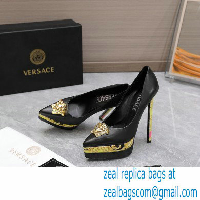 Versace Heel 15.5cm platform 1.5cm Barocco Palazzo La Medusa Pumps Black/Print 2022