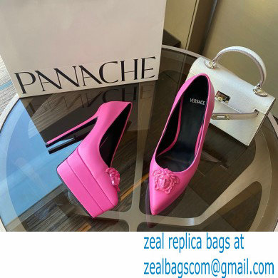 Versace Heel 15.5cm platform 1.5cm Barocco Palazzo La Medusa Pumps Fuchsia 2022 - Click Image to Close