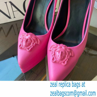 Versace Heel 15.5cm platform 1.5cm Barocco Palazzo La Medusa Pumps Fuchsia 2022 - Click Image to Close