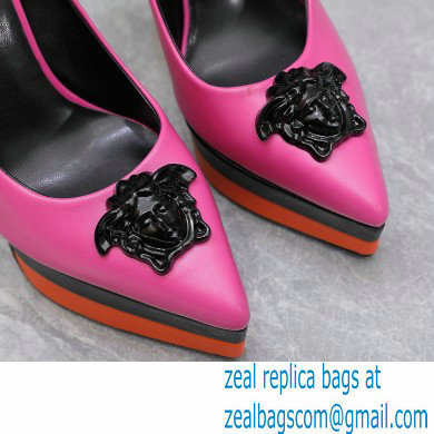 Versace Heel 15.5cm platform 1.5cm Barocco Palazzo La Medusa Pumps Fuchsia/Black/Orange 2022