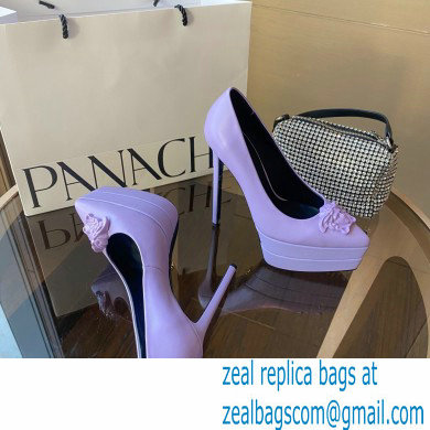 Versace Heel 15.5cm platform 1.5cm Barocco Palazzo La Medusa Pumps Lavender 2022