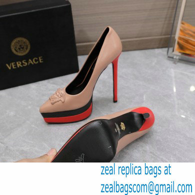 Versace Heel 15.5cm platform 1.5cm Barocco Palazzo La Medusa Pumps Nude/Black/Red 2022