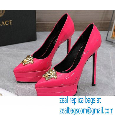 Versace Heel 15.5cm platform 1.5cm Barocco Palazzo La Medusa Pumps Patent Fuchsia 2022