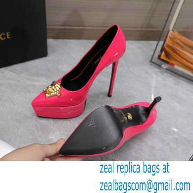 Versace Heel 15.5cm platform 1.5cm Barocco Palazzo La Medusa Pumps Patent Fuchsia 2022