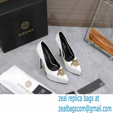 Versace Heel 15.5cm platform 1.5cm Barocco Palazzo La Medusa Pumps Patent White 2022