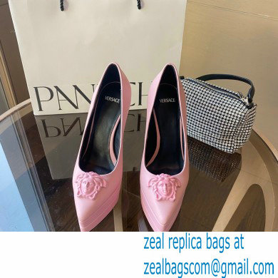 Versace Heel 15.5cm platform 1.5cm Barocco Palazzo La Medusa Pumps Pink 2022 - Click Image to Close