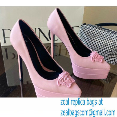 Versace Heel 15.5cm platform 1.5cm Barocco Palazzo La Medusa Pumps Pink 2022