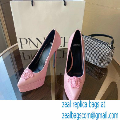 Versace Heel 15.5cm platform 1.5cm Barocco Palazzo La Medusa Pumps Pink 2022