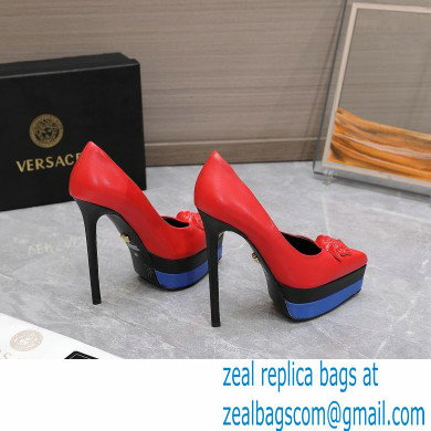 Versace Heel 15.5cm platform 1.5cm Barocco Palazzo La Medusa Pumps Red/Blue/Black 2022
