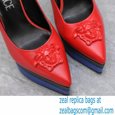 Versace Heel 15.5cm platform 1.5cm Barocco Palazzo La Medusa Pumps Red/Blue/Black 2022