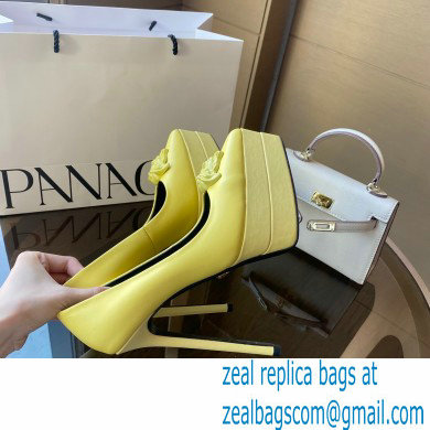 Versace Heel 15.5cm platform 1.5cm Barocco Palazzo La Medusa Pumps Yellow 2022