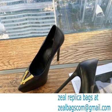 Versace Heel 15.5cm platform 1.5cm Virtus Pumps Black 2022
