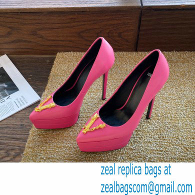 Versace Heel 15.5cm platform 1.5cm Virtus Pumps Fuchsia 2022 - Click Image to Close