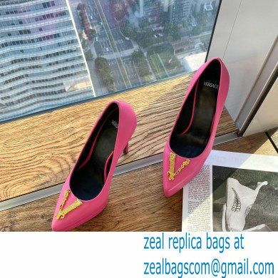 Versace Heel 15.5cm platform 1.5cm Virtus Pumps Fuchsia 2022 - Click Image to Close