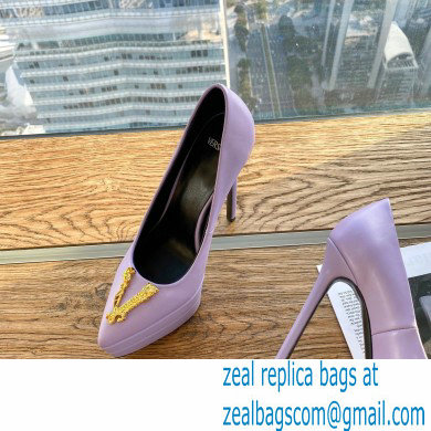 Versace Heel 15.5cm platform 1.5cm Virtus Pumps Lavender 2022 - Click Image to Close