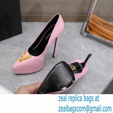 Versace Heel 15.5cm platform 1.5cm Virtus Pumps Patent Pink 2022